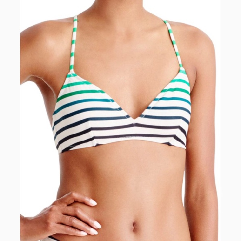NWOT J Crew Ombré Stripe Bikini Top Size Small